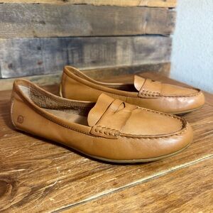 Born Malena Leather Driving Loafer Tan size 7.5